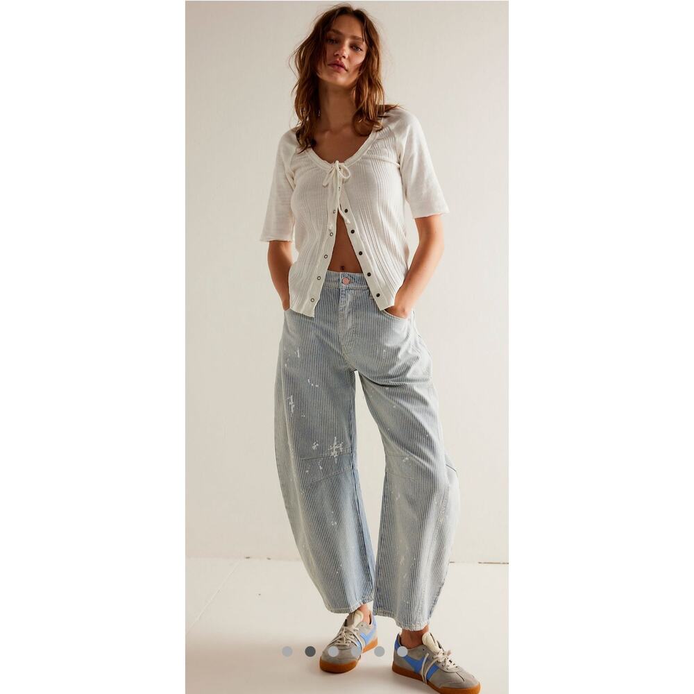 We the Free Good Luck Barrel Jeans Railroad Track